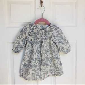 EUC Navy and Cream Floral Smock Dress by Old Navy